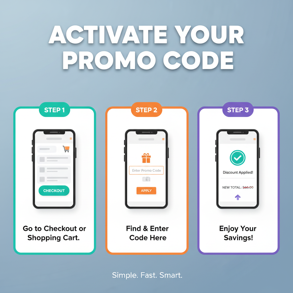 How to use your promo code - step by step