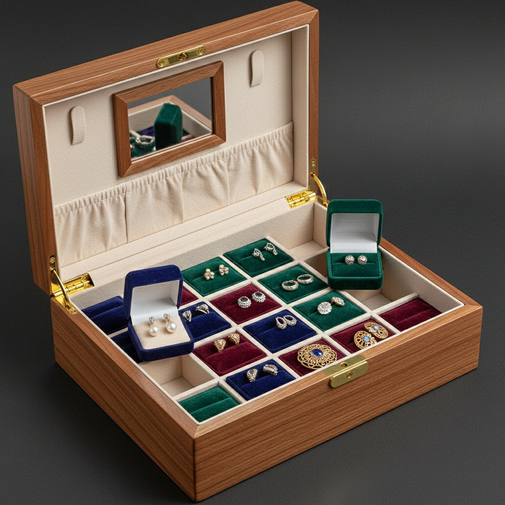 Jewelry boxes are one of the most classic ways to store your earrings.